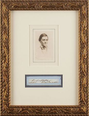 Lot #437 Ralph Waldo Emerson Signature - Image 1