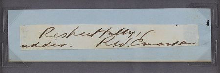 Lot #437 Ralph Waldo Emerson Signature - Image 2