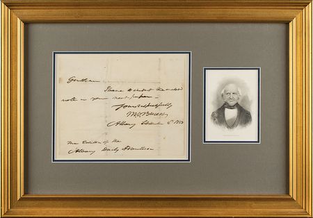 Lot #13 Martin Van Buren Handwritten Letter Signed