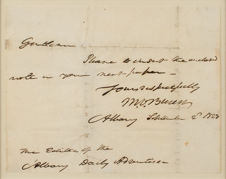 Lot #13 Martin Van Buren Handwritten Letter Signed - Image 2