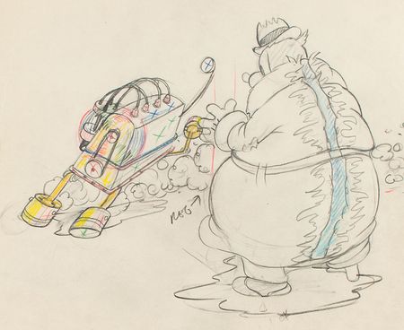 Lot #1003 Black Pete production drawing from Mickey's Service Station - Image 2