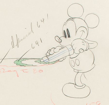 Lot #1004 Mickey Mouse production drawing from Mickey's Garden - Image 2