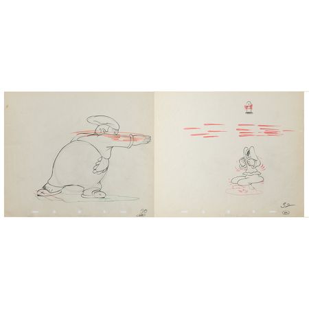 Lot #1017 Laurel and Hardy production drawings from Mother Goose Goes Hollywood - Image 2