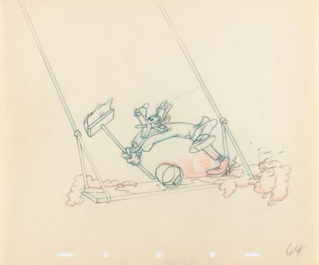 Lot #1035 Goofy production drawing from The Big Wash Production Drawing - Image 1