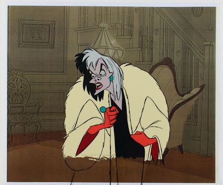 Lot #1050 Cruella de Vil production cel from 101 Dalmatians Production Cel - Image 1