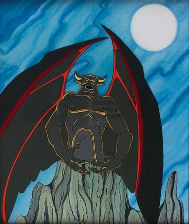 Lot #960 Chernabog production model cel from Fantasia: Rare color portrait of the Disney demon - Image 1