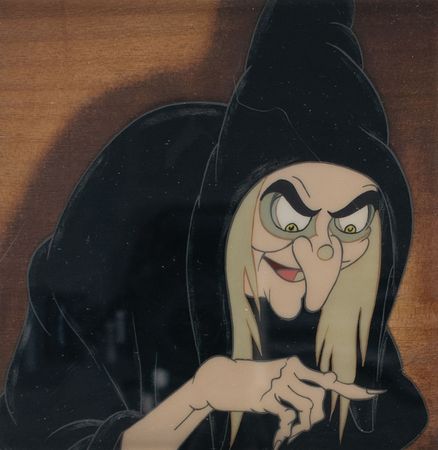 Lot #872 Wicked Witch production cel from Snow White and the Seven Dwarfs: Disney's portrait of a witch - Image 1