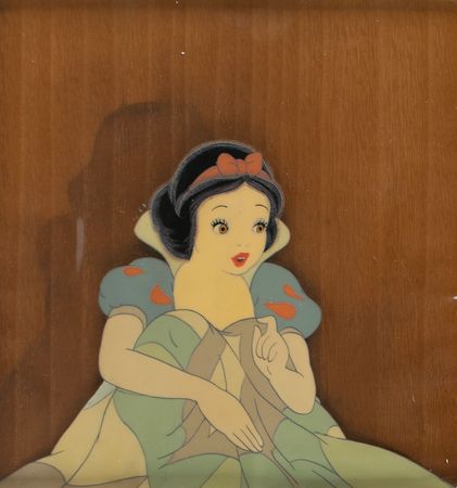 Lot #870 Snow White production cel from Snow White and the Seven Dwarfs: Snow White meets the Dwarfs - Image 1