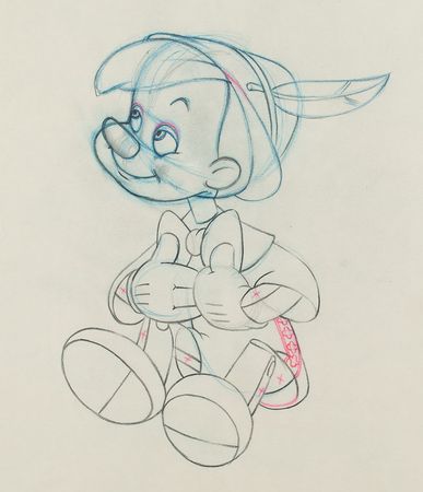 Lot #1022 Pinocchio production drawing from Pinocchio Production Drawing - Image 2