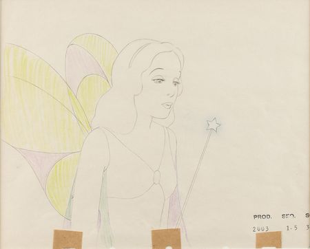 Lot #1028 The Blue Fairy production drawing from Pinocchio Production Drawing - Image 1