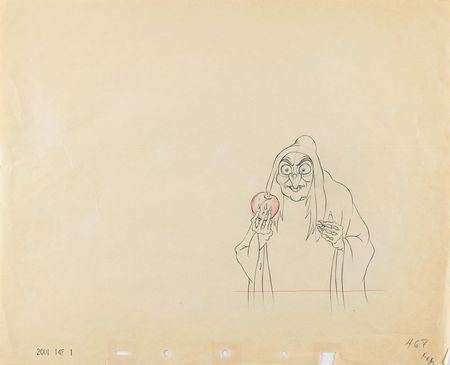Lot #1006 Wicked Witch production drawing from Snow White and the Seven Dwarfs Production Drawing - Image 1