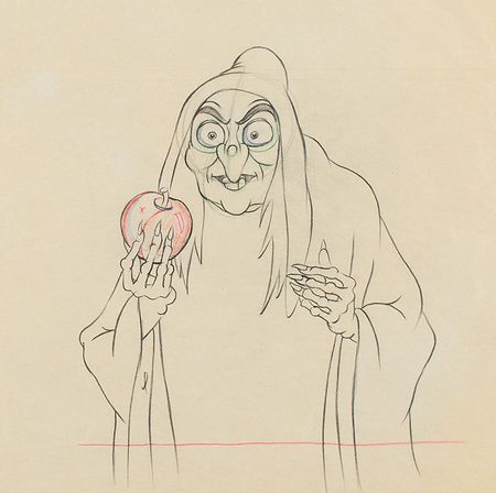 Lot #1006 Wicked Witch production drawing from Snow White and the Seven Dwarfs Production Drawing - Image 2