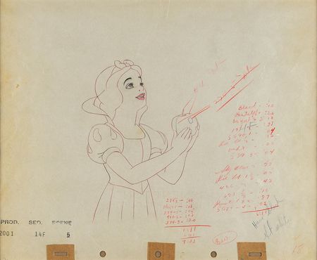 Lot #882 Snow White production drawing from Snow White and the Seven Dwarfs Production Drawing - Image 1