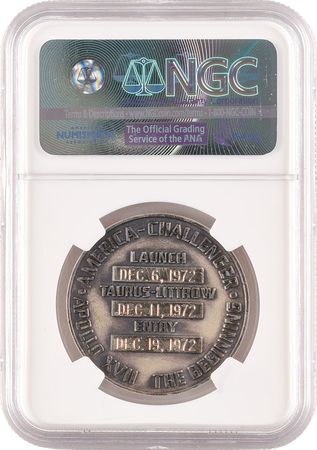 Lot #2262 Ed Gibson's Apollo 17 Flown Robbins Medal - Image 2