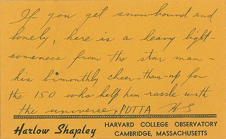 Lot #2057 Harlow Shapley Autograph Letters Signed (3) - Image 4
