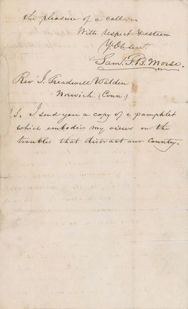 Lot #2026 Samuel F. B. Morse Autograph Letter Signed - Image 3