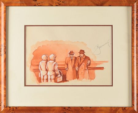 Lot #2281 Alexei Leonov Original Watercolor Painting - Image 2