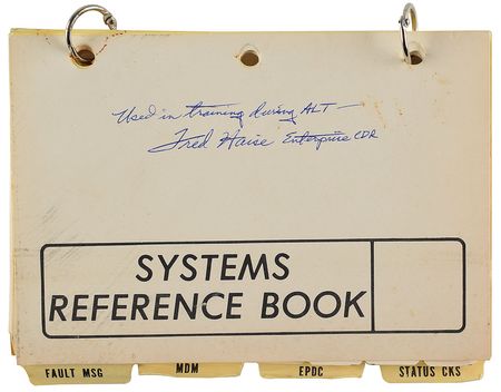 Lot #2288  Approach and Landing Tests Training Used Checklist Signed by Fred Haise - Image 1