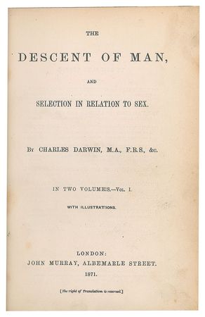 Lot #2011 Charles Darwin Signature and Book - Image 1