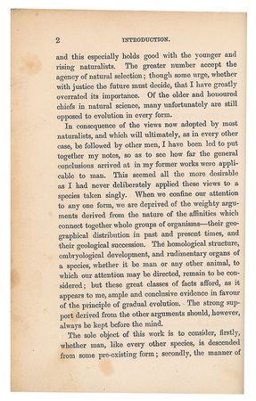 Lot #2011 Charles Darwin Signature and Book - Image 2