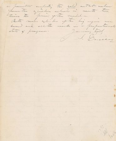 Lot #2047 John Ericsson Autograph Letter Signed - Image 1