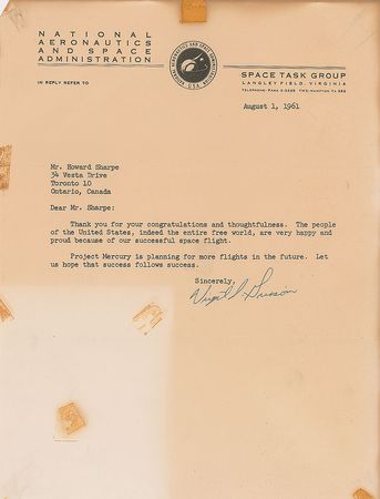 Lot #2174 Gus Grissom Typed Letter Signed and Signed Photograph - Image 1