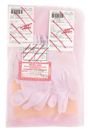 Lot #2291 Jeff Hoffman's STS-61 Flown Comfort Gloves - Image 5