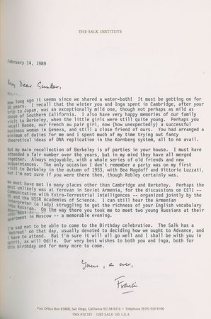 Lot #2030 Gunther Stent Archive - Image 2