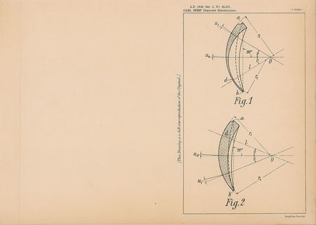 Lot #2087 Carl Zeiss Lens Patent Lithograph - Image 1