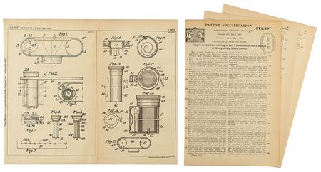 Lot #2074  Kodak Film Roll Patent Lithograph and Specification Document - Image 1