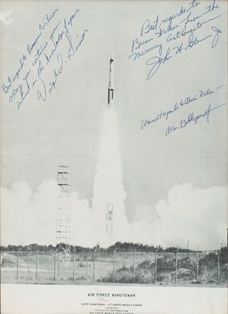 Lot #2175  Mercury Astronauts: Grissom, Glenn, and Shepard Signed Photograph - Image 1