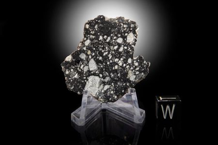 Lot #2435  Northwest Africa (NWA) 11303 Lunar Meteorite Part Slice - Image 1