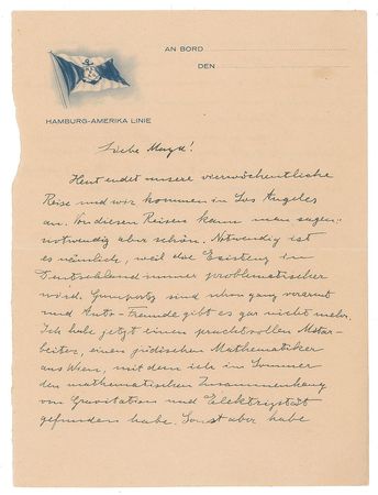 Lot #2004 Albert Einstein Autograph Letter Signed - Image 1