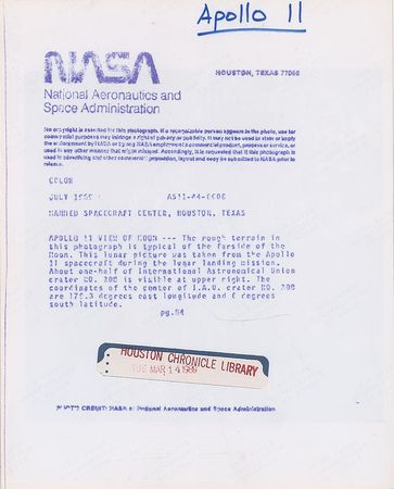 Lot #2229  Apollo 11 Original Vintage NASA and Press Photograph Archive - Image 6