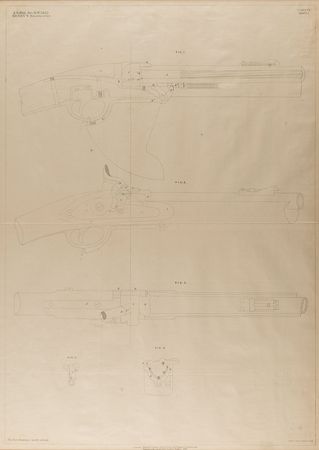 Lot #2072 Alexander Henry Rifle Patent Lithograph - Image 1