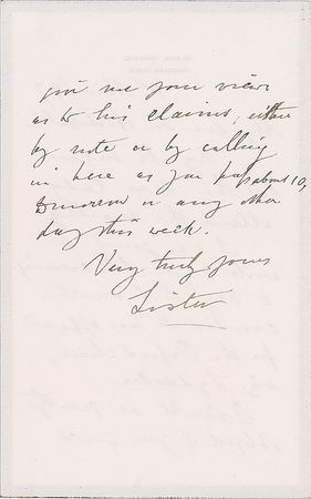Lot #2053 Joseph Lister Autograph Letter Signed - Image 2