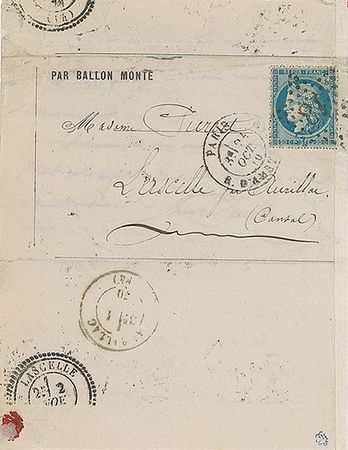 Lot #2148  Balloon Mail Handwritten Letter - Image 3