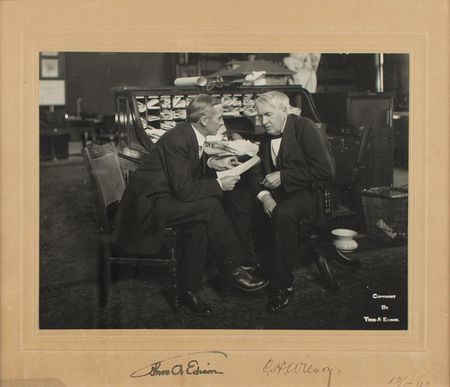 Lot #2017 Thomas Edison and Carl H. Wilson Signed