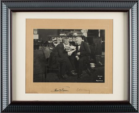 Lot #2017 Thomas Edison and Carl H. Wilson Signed Photograph - Image 2