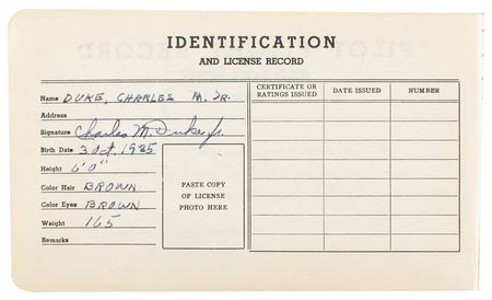 Lot #2260 Charlie Duke's USAF Flight Training Logbook - Image 3
