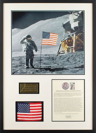 Lot #2250  Apollo 15 Lunar Surface Flown American Flag - Image 1