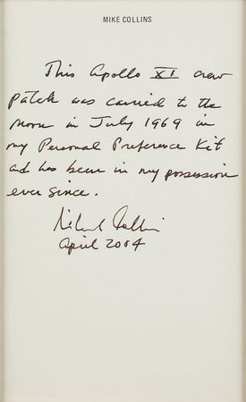 Lot #2246 Michael Collins's Apollo 11 Flown Crew-Signed Beta Patch - Image 2