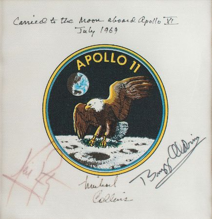 Lot #2246 Michael Collins's Apollo 11 Flown Crew-Signed Beta Patch - Image 3