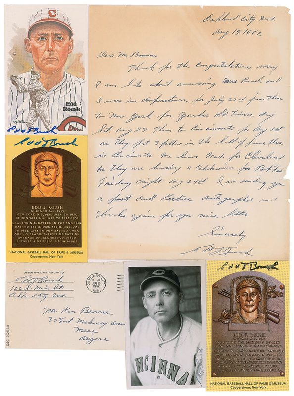Lot 1354 Edd Roush: 