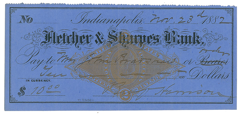 Lot 93 Benjamin Harrison Check