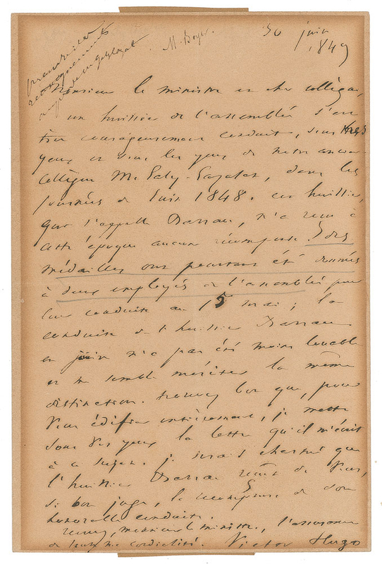 Lot 660 Victor Hugo Handwritten Letter Signed
