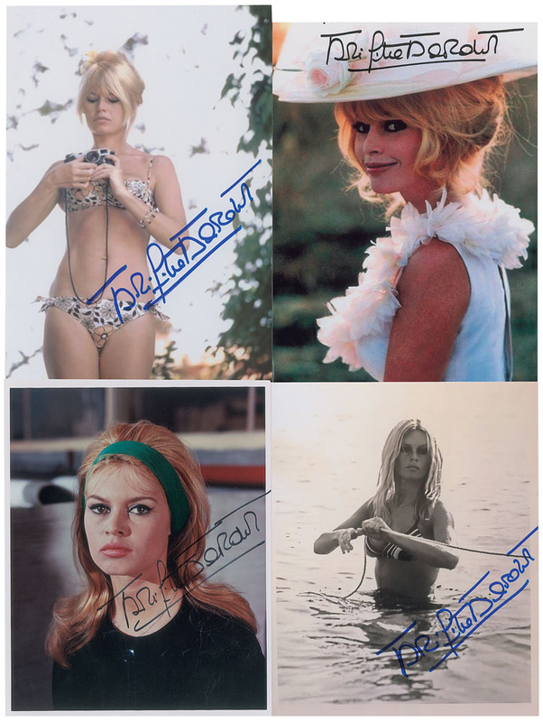 Lot 1115 Brigitte Bardot Signed Photographs