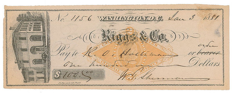 Lot 449 William T. Sherman Check