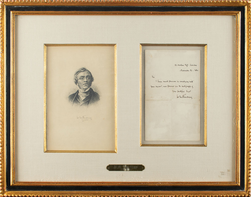 Lot 742 William Makepeace Thackeray Handwritten Letter Signed