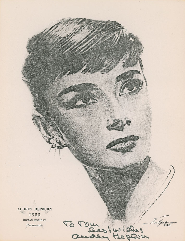 Lot 1075 Audrey Hepburn Volpe Print